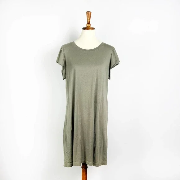 Michael Stars | Dresses | Michael Stars Los Angeles Sage Green Short Sleeve  Tshirt Dress Size Large | Poshmark